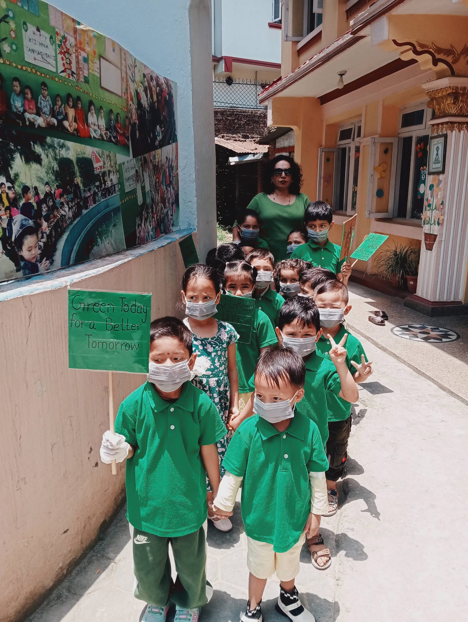 Children enjoying a classroom activity at Chunamuna School
