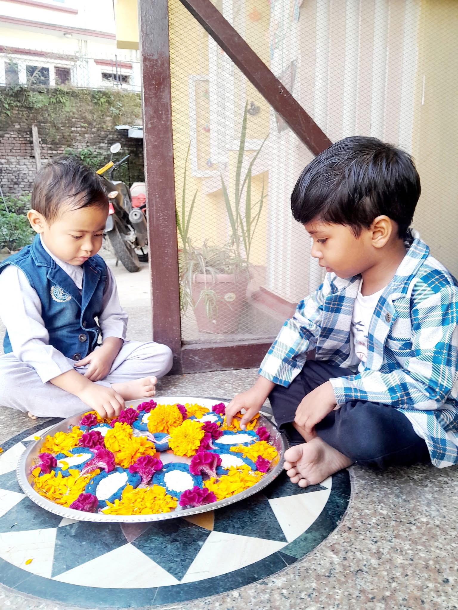 Children exploring through hands-on learning